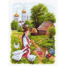 Рисунок на канве МАТРЕНИН ПОСАД арт.37х49 - 1552 На птичьем дворе