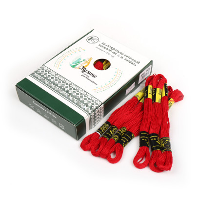 Нитки мулине цв.0906 т.красный 24х8м С-Пб