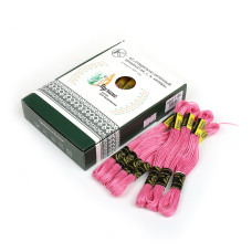 Нитки мулине цв.1106 розовый 24х8м С-Пб