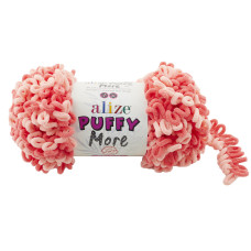 Пряжа для вязания Ализе Puffy More (100% микрополиэстер) 2х150г/11,5м цв.6275