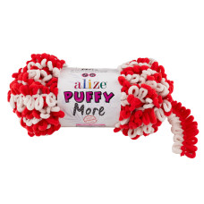 Пряжа для вязания Ализе Puffy More (100% микрополиэстер) 2х150г/11,5м цв.6286