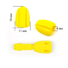 Наконечник для шнура пластик арт. 27101Н (Ø 4мм) цв.желтый уп.100шт