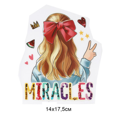 Термотрансфер арт.TBY.1270 Miracles 14х17,5см, уп.10шт