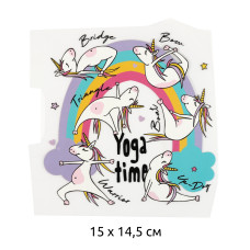 Термотрансфер арт.TBY.1321 Yoga Time 15х14,5см, уп.10шт