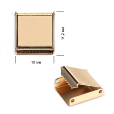 Наконечник-зажим для стропы латунь TBY.1712 10х11,2мм цв.1 золото уп.20шт.