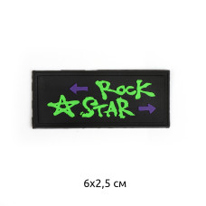 Аппликации пришивные арт.TBY.2403 Rock Star 6х2,5см, уп.20 шт