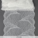 Кружево-стрейч KRUZHEVO арт.TBY.3517 шир.215мм цв.004 белый уп.18м
