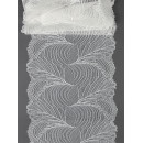 Кружево-стрейч KRUZHEVO арт.TBY.3517 шир.215мм цв.004 белый уп.2,7м