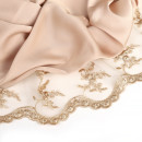 Кружево на жесткой сетке Exclusive арт.TBY 3BS824K шир.85мм цв.N6115 золотисто-бежевый уп.13,71м
