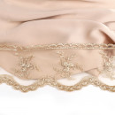 Кружево на жесткой сетке Exclusive арт.TBY 3BS824K шир.85мм цв.N6115 золотисто-бежевый уп.13,71м
