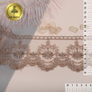 Кружево на сетке KRUZHEVO арт.TBY.40472 шир.80мм цв.N4815 кофе уп.13,71м