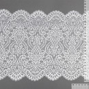 Кружево-стрейч KRUZHEVO арт.TBY.40992 шир.240мм цв.001 белый уп.3м