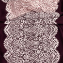 Кружево-стрейч KRUZHEVO арт.TBY.40992 шир.240мм цв.003 розовый уп.25м