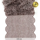 Кружево-стрейч KRUZHEVO арт.TBY.40992 шир.240мм цв.бежевый уп.120м