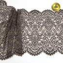 Кружево-стрейч KRUZHEVO арт.TBY.40992 шир.240мм цв.L30 кофе с молоком+черный уп.3м