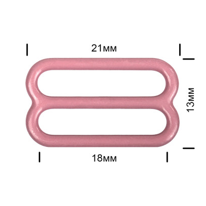 Пряжка регулятор для бюстгальтера 18мм металл TBY-57776 цв.S256 розовый рубин, уп.100шт
