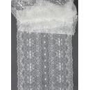 Кружево-стрейч KRUZHEVO арт.TBY.6185 шир.185мм цв.004 белый уп.2,7м