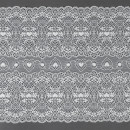 Кружево-стрейч KRUZHEVO арт.TBY.6185 шир.185мм цв.004 белый уп.18м