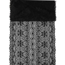 Кружево-стрейч KRUZHEVO арт.TBY.6185 шир.185мм цв.02 черный уп.2,7м