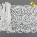 Кружево-стрейч KRUZHEVO арт.TBY.6389 шир.190мм цв.004 белый уп.3м