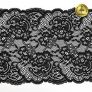 Кружево-стрейч KRUZHEVO арт.TBY.6392 шир.190мм цв.02 черный уп.10м
