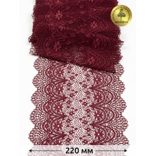 Кружево-стрейч KRUZHEVO арт.TBY 8013 шир.220мм цв.076 фиолетовый уп.10м