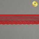 Кружево-стрейч KRUZHEVO арт.TBY.8028 шир.25мм цв.SD163 красный уп.50м