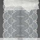 Кружево-стрейч KRUZHEVO арт.TBY.8034 шир.195мм цв.01 белый уп.10м