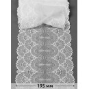 Кружево-стрейч KRUZHEVO арт.TBY.8034 шир.195мм цв.004 белый уп.2,7м