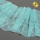 Кружево-стрейч KRUZHEVO арт.TBY.8034 шир.195мм цв.F201 мята уп.10м