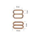 Пряжка регулятор для бюстгальтера 08мм металл TBY-808 цв.золото, уп.100шт