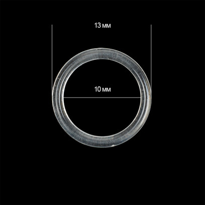 Кольцо для бюстгальтера d10мм пластик TBY-82603 цв.прозрачный, уп.100шт