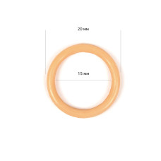 Кольцо для бюстгальтера d15мм пластик TBY-82649 цв.бежевый, уп.100шт