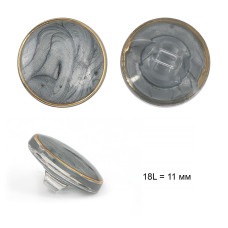 Пуговицы пластик TBY.B301 цв.01 серый 18L на ножке 30шт