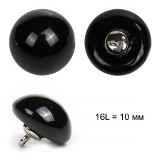 Пуговицы пластик TBY.B306 цв.02 черный 16L на ножке 30шт