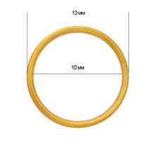 Кольцо для бюстгальтера d10мм металл TBY-H13 цв.05 золото, уп.100шт