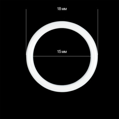 Кольцо для бюстгальтера d15мм металл TBY-H14 цв.01 белый, уп.100шт