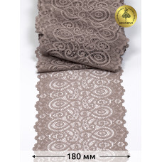 Кружево-стрейч KRUZHEVO арт.TBY.L1351 шир.180мм цв.010 капучино уп.25м