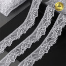 Кружево-стрейч KRUZHEVO арт.TBY.L839 шир.30мм цв.01 белый уп.50м