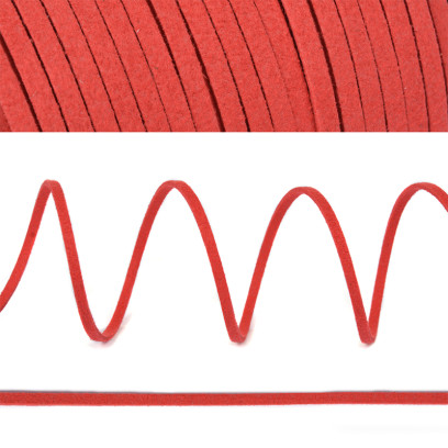 Шнур/тесьма (иск.замша) TBY.SLR162 2-3мм цв.красный F162 уп.50м