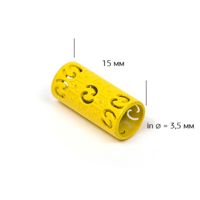 Наконечник для шнура металл TBY TC19 отв.3,5мм цв.желтый уп. 50шт