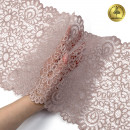 Кружево-стрейч KRUZHEVO арт.TBY.YSTL00839 шир.205мм цв.06 капучино уп.25м