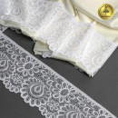 Кружево-стрейч KRUZHEVO арт.TBY.YSTL00839/N шир.90мм цв.001 белый уп.25м