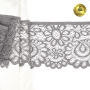 Кружево-стрейч KRUZHEVO арт.TBY.YSTL00839/N шир.90мм цв.L2475 серый уп.25м