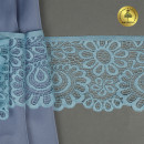 Кружево-стрейч KRUZHEVO арт.TBY.YSTL00839/N шир.90мм цв.L3090 голубой уп.25м