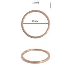 Кольцо металл TBY-3B13549.1 30мм (внутр. 25мм) цв. золото уп. 10шт