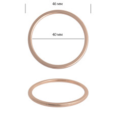 Кольцо металл TBY-3D13551.1 46мм (внутр. 40мм) цв. золото уп. 10шт