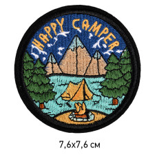 Термоаппликации арт.TBY-2214 Happy Camper 7,6х7,6см, уп.10шт.