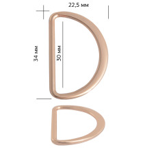Полукольцо металл TBY-2D1670.1 34х22,5мм (внутр. 30мм) цв. золото уп. 10шт