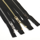 Молния MaxZipper мет. Титан №5 2 замка золото 90см цв.F322 черный уп.10 шт
